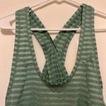 Zyia NWT Active Forest Nimbus Split Open Back Athletic Tank Top Green Stripes L Photo 2