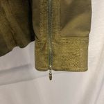 St. John Collection ST. JOHN Sport by Marie Gray Cactus Multi‎ Suede Leather Jacket Medium Photo 4