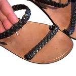 Rondini St. Tropez Braided Leather Strap Sandals Handmade In France Size 9.5 Black Photo 3