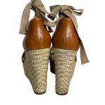 MICHAEL KORS Women’s Leather Espadrille Platforms Lace Up size 6.5 Tan Photo 3