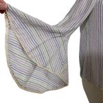 Solitaire Off The Shoulder Striped Bell Sleeve Blouse Top Size S Bohemian Cotton Photo 4