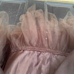 Jessica McClintock VTG  for Gunne Sax Chocolate and Aqua Dress Photo 2