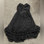 Forever 21 Twenty One by black frill trim sleeveless backless halter dress M Photo 8