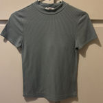 Hippie Rose Light Blue Ribbed Top Photo 0