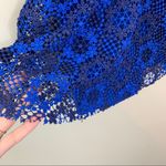 Sandro  Bella Blue Egyptian Lace Sheath Dress Photo 8