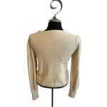 Madewell  off white creme colored baby puff sleeved sweater size medium Photo 2