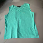 Ming Wang  Tank Top Women's Size X-Large Knit Mint Green Photo 0