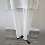 Tov White Sweatshirt Top Sheer Bottom Skirt sz 40 Dress With Slit Photo 1