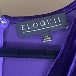 Eloquii Women's Purple Velvet Faux Wrap Knee Length Dress Plus Size 20 Photo 5