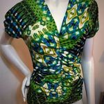 MKM Designs MKM Front Back Deep V spandex rouched top Photo 0