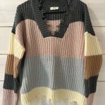 Entro  Distressed Hem Sweater Photo 0