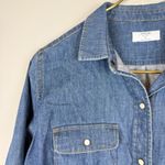 Untuckit for Her Serena Shirt Blue Denim Cotton Western Long Sleeve Snap Size 6 Photo 6