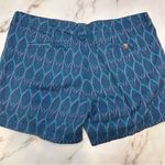 The North Face blue printed linen blend shorts size 10 long Photo 4