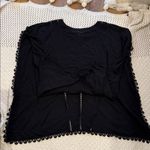 Seafolly  Womens Black Crochet Trim mini kaftan Medium Photo 10