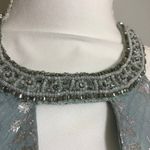 Kimchi Blue Light Blue Silver Foil Halter Dress Photo 7