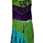 Women’s Tie Dye Spaghetti Strap Dress/top MEDIUM Green Photo 0