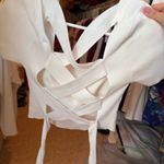 fab'rik  Cropped White Tee Photo 2