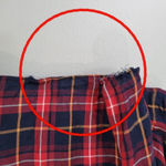 ZARA Red Navy Plaid Tunic Shirt Long Sleeve Button Up Trafaluc Collection Photo 7