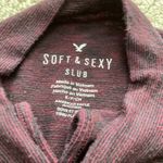 American Eagle Soft & Sexy Slub Long Sleeve Keyhole Soft Shirt Top Blouse Small Photo 4