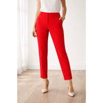 Ann Taylor  Red Dress Pants Women 12 Tall Stretch Career Ankle Slacks 27” Inseam Photo 5