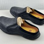 Clarks Clark’s Unstructured Black Leather Slip-On Loafers Women’s Size 10 Comfort Shoe Photo 3
