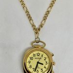 Reizen Talking Atomic pendant pocket Watch gold tone dial 37mm with chain works Photo 0