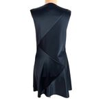 3.1 Phillip Lim  Black Asymmetrical Drape Satin Mini Dress Size 6 Quiet Luxury Photo 3