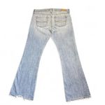 Abercrombie & Fitch Vtg Y2K  Sz 6 Short Light Wash Mid Rise Distressed‎ Hem Jeans Photo 6