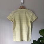 Everlane NWT 100% Organic Cotton T-Shirt Yellow Striped Summer Short Sleeve Crew Photo 2