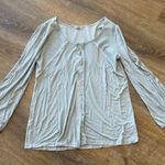 POL  Green Button Down Women's Top Photo 0