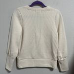 Madewell Ottoman Rib Cardigan Top Ribbed Cream White Button Front Sweater Size S Photo 1