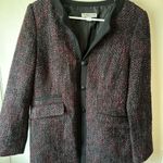 Pendleton  Women's Charcoal and Crimson Tweed Blazer Vintage size 8 0022 Photo 0