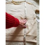 Treasure & Bond  Sweatshirt Tan Bleached Raw Edges Cozy Pullover Womens Size XS Photo 7