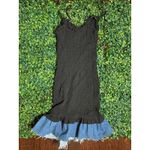 Malibu Sky Black Mini Dress Denim Skirt Size Small Photo 1