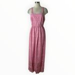 Vintage Samax Pink Lace Maxi Dress Size 12 Fairy Coquette Cottagecore Prairie Photo 1