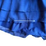 Tadashi Shoji TADASHI Strapless Tiered Ruffle 100% Silk Maxi Dress Sz 10 Photo 6