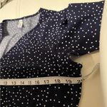 Amazon 🎈Navy/White Polka Dot Wrap Mini Dress  Size L Photo 7