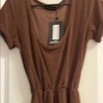 Brown Short Sleeve Romper Size 12 Photo 2