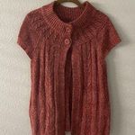 Y2K Orange Rust Cardigan Sweater Shrug Size M Photo 0