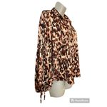 Andrew Marc  New York Womens Animal Print Top Blouse Size S Photo 1