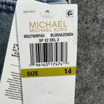 Michael Kors Jean Skirt Womens 14 Blue Denim Mini Button Front Casual Timeless Photo 10