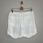 Joie  Womens White Linen Mid Thigh Cargo Shorts Size 8 minimalist Photo 1