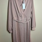 Grace Karin  Light Pink Hip Wrap Fish Tail V Neck Sequin Evening Dress Photo 1