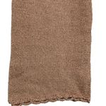 Dee Elly Metallic Shimmer Cropped Front Tie Bell Long Crochet Sleeve Rose Gold M Photo 4