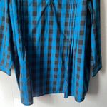 Woman Within  Top Womens 2X Cotton Modest Mature Check Print Workwear Casual Photo 3