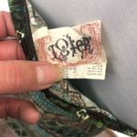 Loter green abstract halter top/ mini dress tunic size large Photo 6