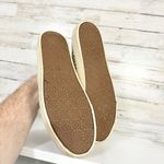 Tory Burch Women Jesse Gold Metallic Leather Perforated Slip On Sneaker Size 8.5 Photo 3