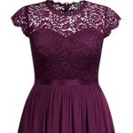 Amazon Miusol NWT Formal Magenta Floral Lace Bridesmaid Party Maxi Dress Photo 8