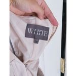 Vera Wang WHITE V-Neck Halter Gown Bridesmaid Dress Belted Bow Slit Size 4 Event Photo 2