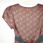 EXPRESS Womens Y2K Silk Blend Animal Print Square Neck Babydoll Blouse Size XS Photo 4